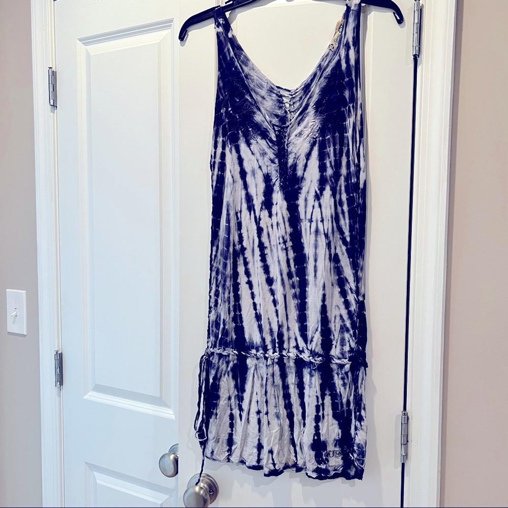 Guess Blue Tie Dye Swimsuit Cover Up